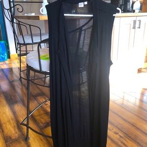 Knee length sweater vest